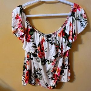 Floral off the shoulder top